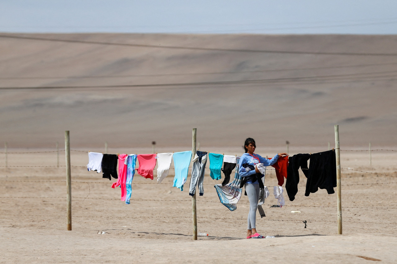 Migrantes chilenos en la frontera. Foto ilustrativa: Reuters