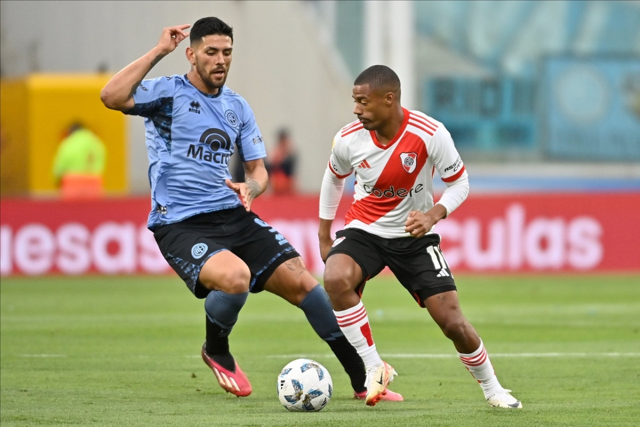 Nicolás De la Cruz; River Plate vs. Belgrano; Copa de la Liga. Foto: X @RiverPlate.