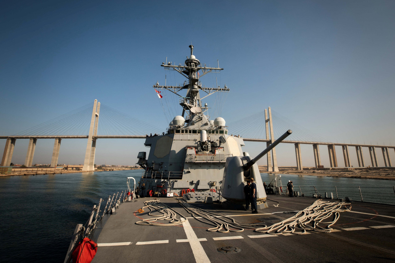 Conflicto entre Estados Unidos y hutíes en el mar Rojo. Foto: Reuters.