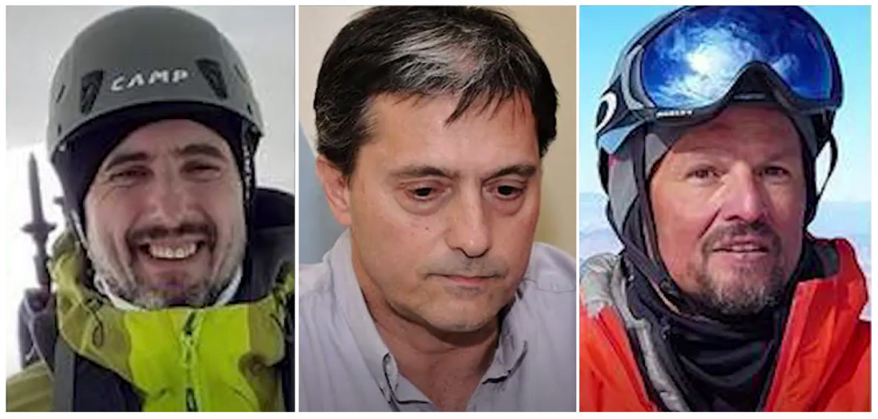 De izquierda a derecha: Sergio Berardo, Raúl Espir e Ignacio Javier Lucero. Foto: NA.