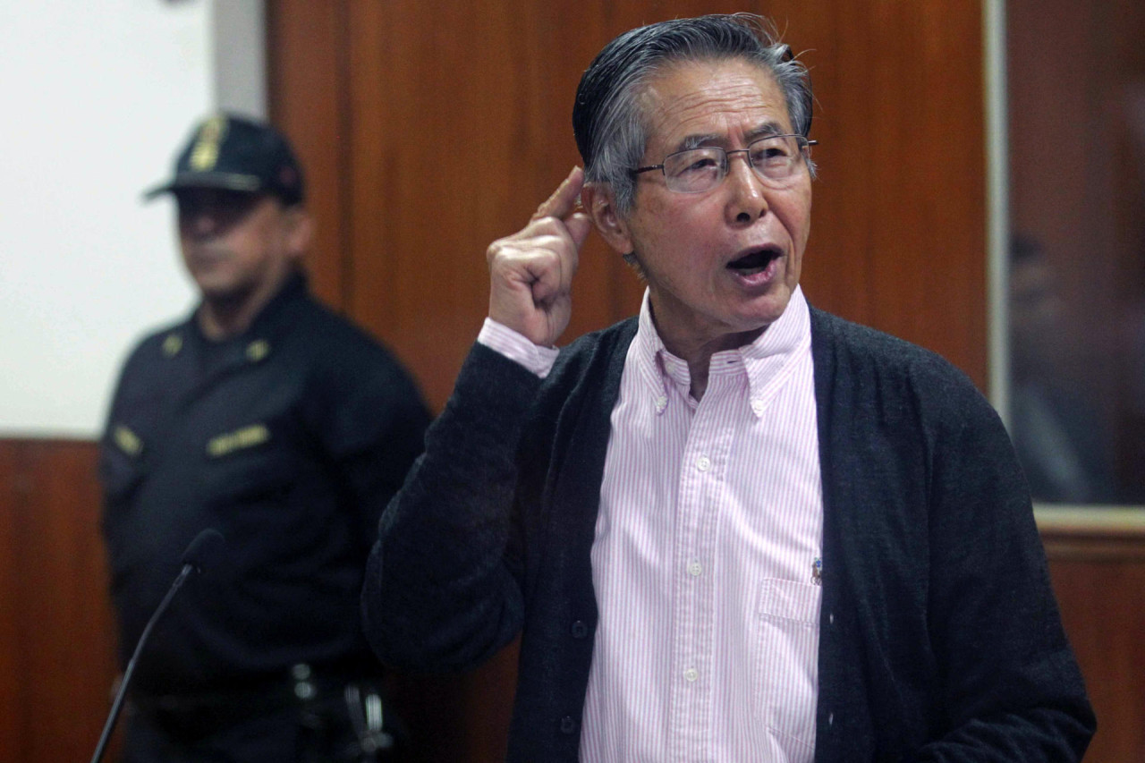 El expresidente peruano Alberto Fujimori durante una audiencia en Lima. Foto: EFE