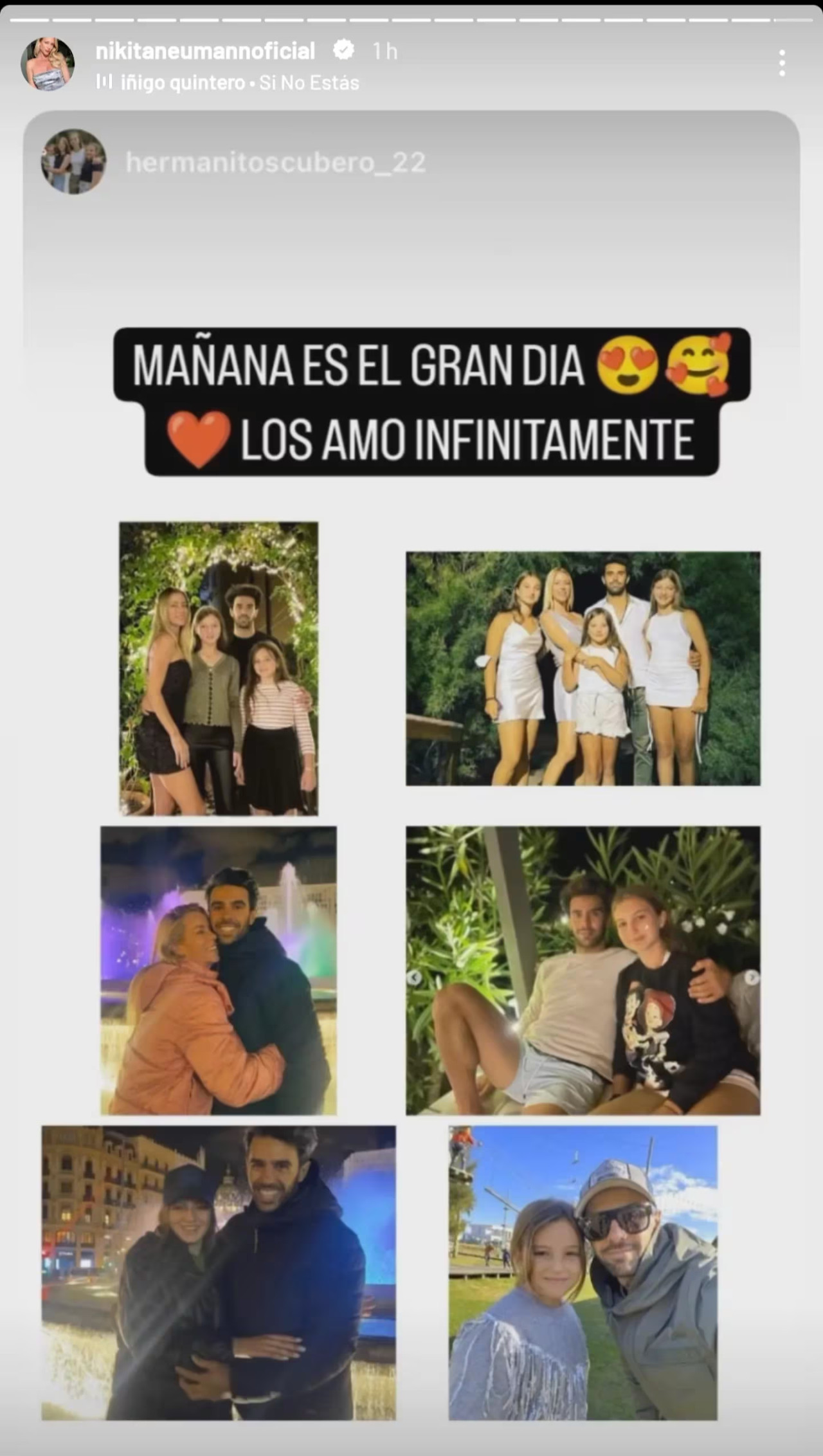 Nicole junto a su pareja e hijos. Foto: Instagram @nikitaneumannoficial