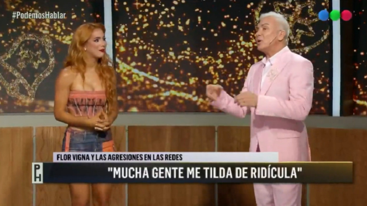 Flor Vigna contó que la tildan de "ridícula". Foto: captura Telefe.