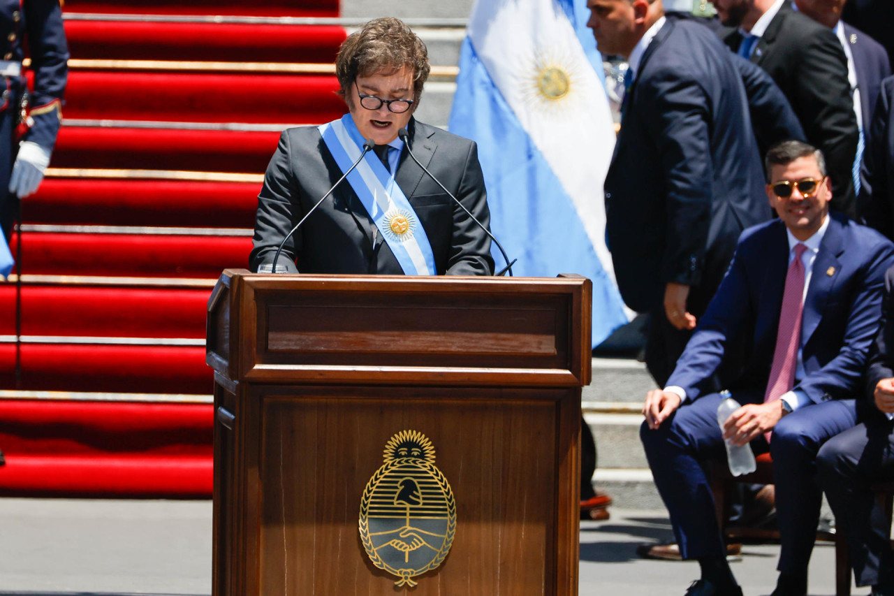 Asunción de Javier Milei. Foto: EFE