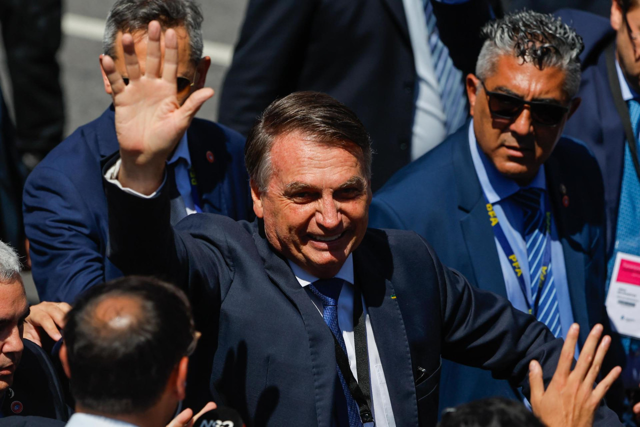 Jair Bolsonaro en la asunción de Javier Milei. Foto: EFE