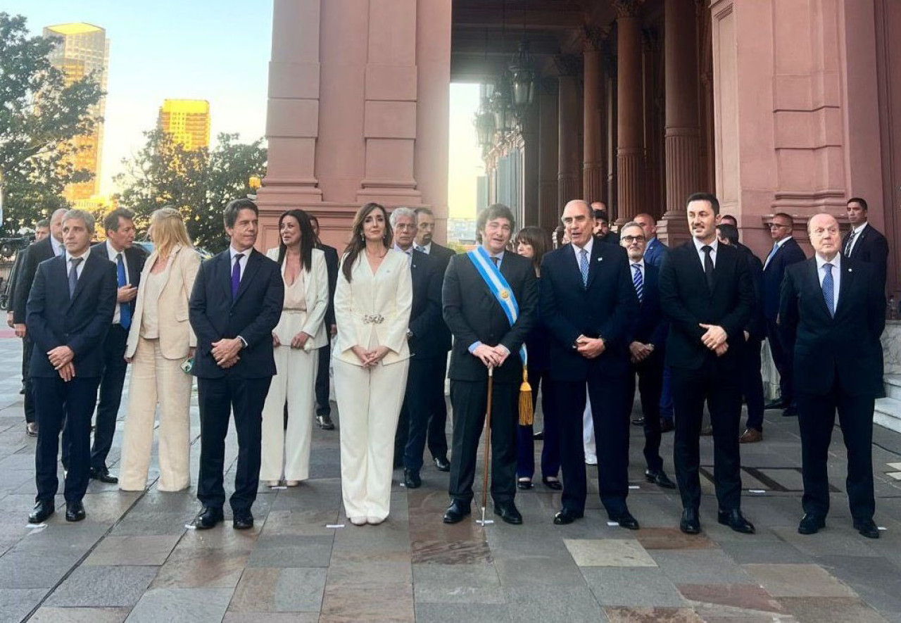 Javier Milei y su Gabinete. Foto: NA