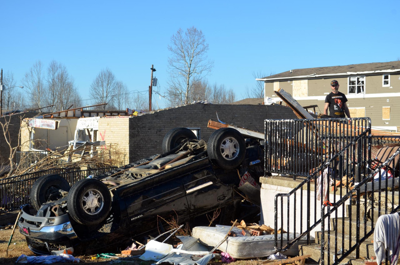 Tornado en Tennessee. Foto: EFE.