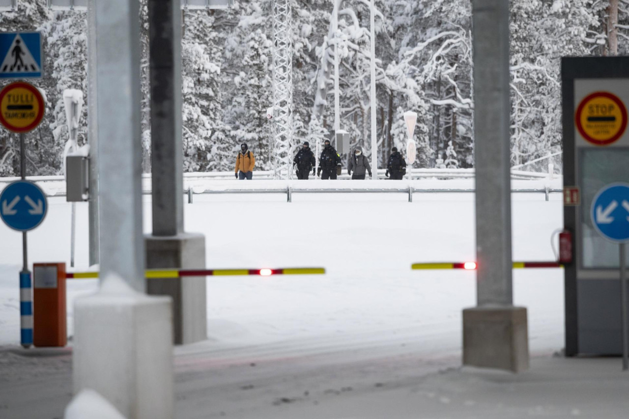 Frontera en Finlandia. Foto: EFE