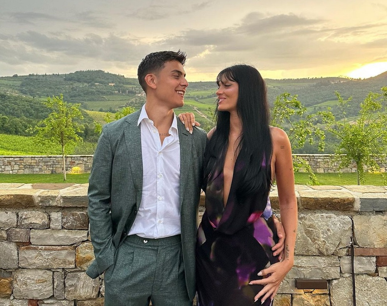 Paulo Dybala y Oriana Sabatini. Foto: Instagram @orianasabatini.