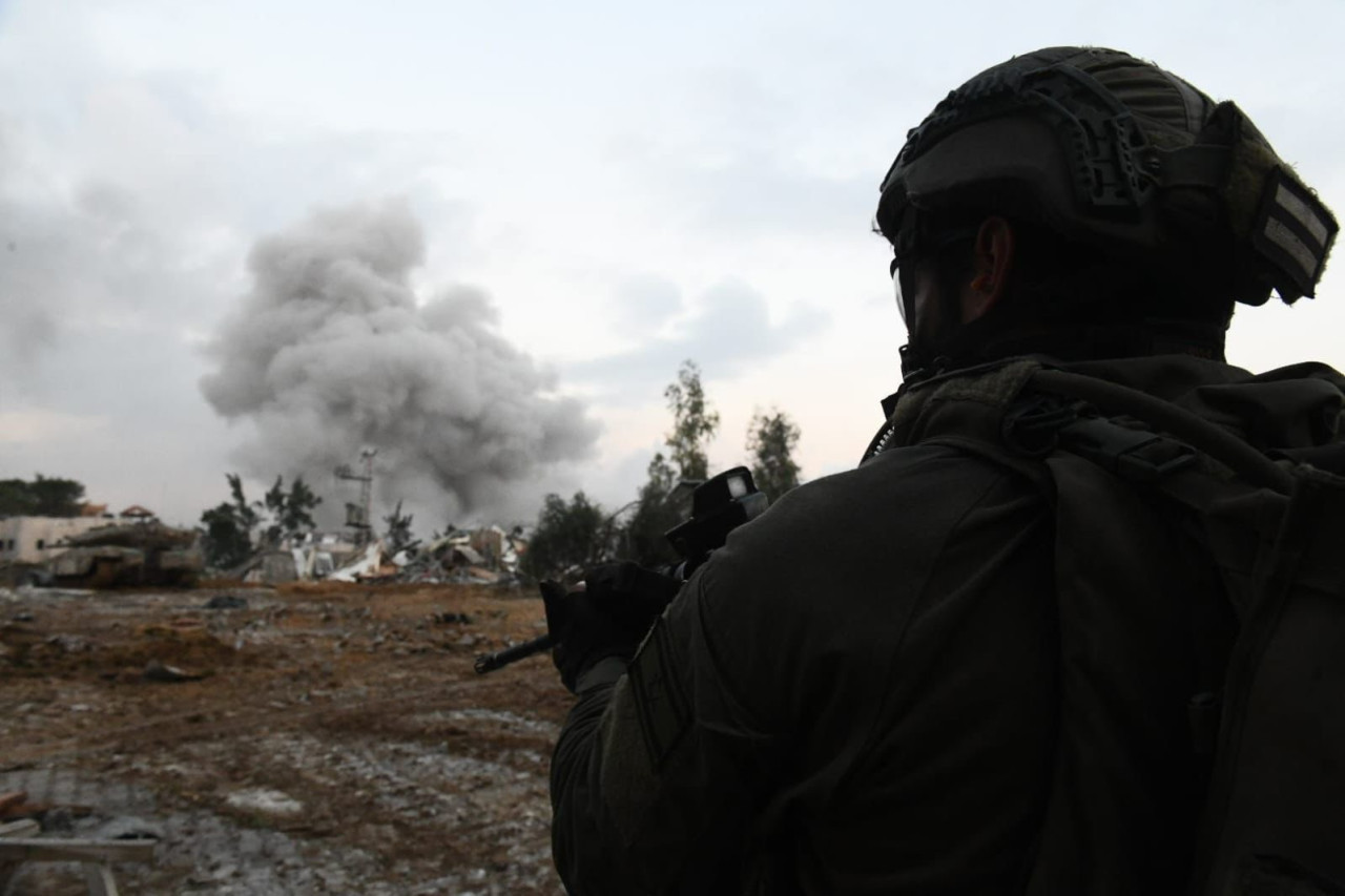 Soldados israelíes en la Franja de Gaza; guerra Israel-Hamás. Foto: X @idfonline