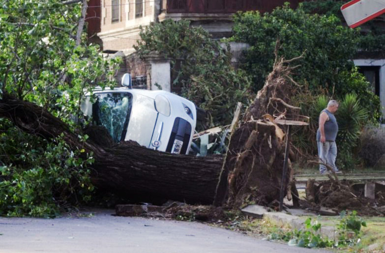 Bahía Blanca después del temporal. Foto: NA.