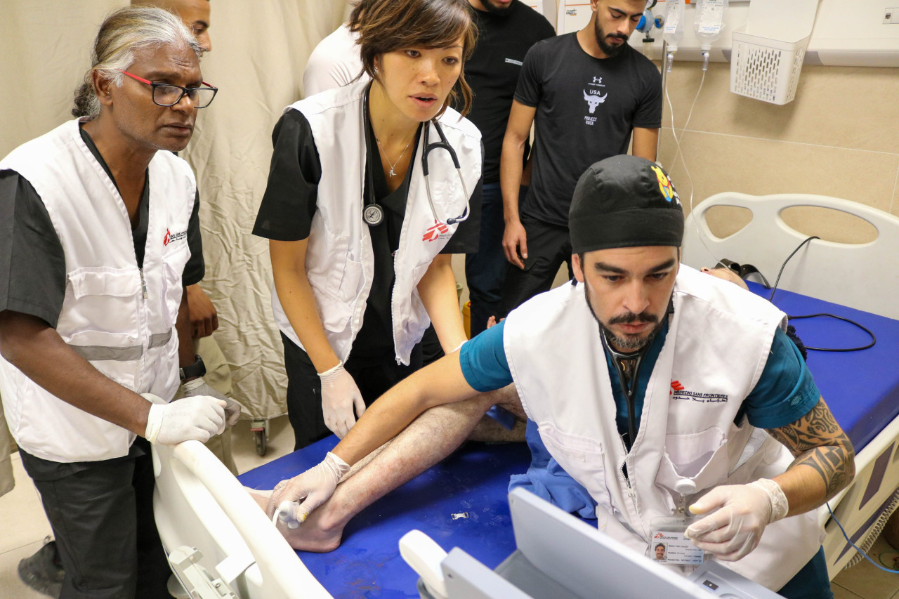 Médicos Sin Fronteras en Gaza. Foto: x @MSF.