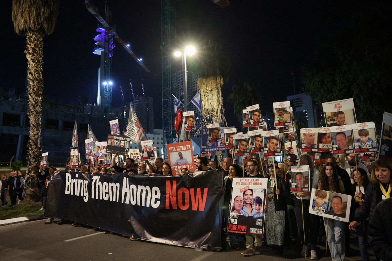 Marcha por los rehenes. Foto: Reuters.