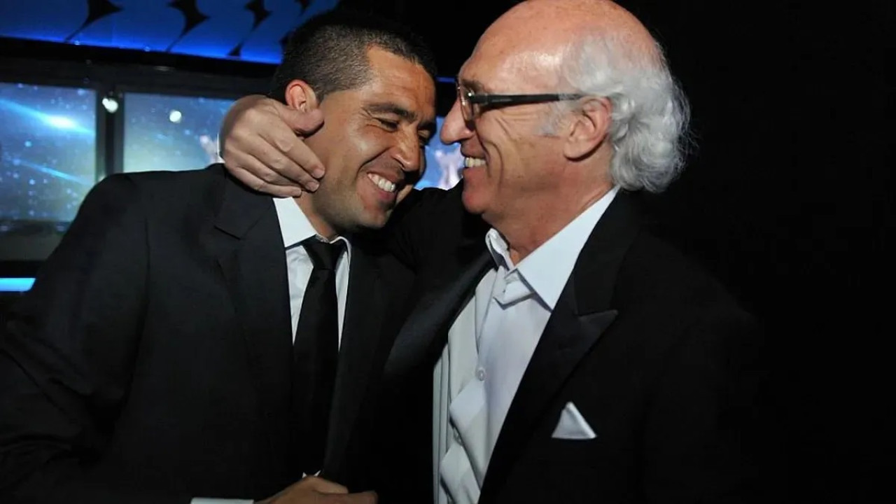 Juan Román Riquelme y Carlos Bianchi.