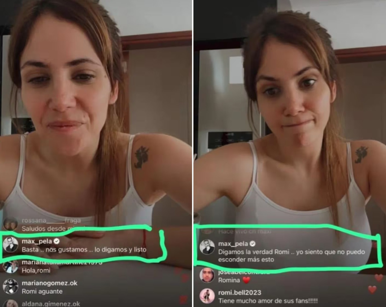 Los comentarios de Maxi Guidici en el vivo de Romina Uhrig.