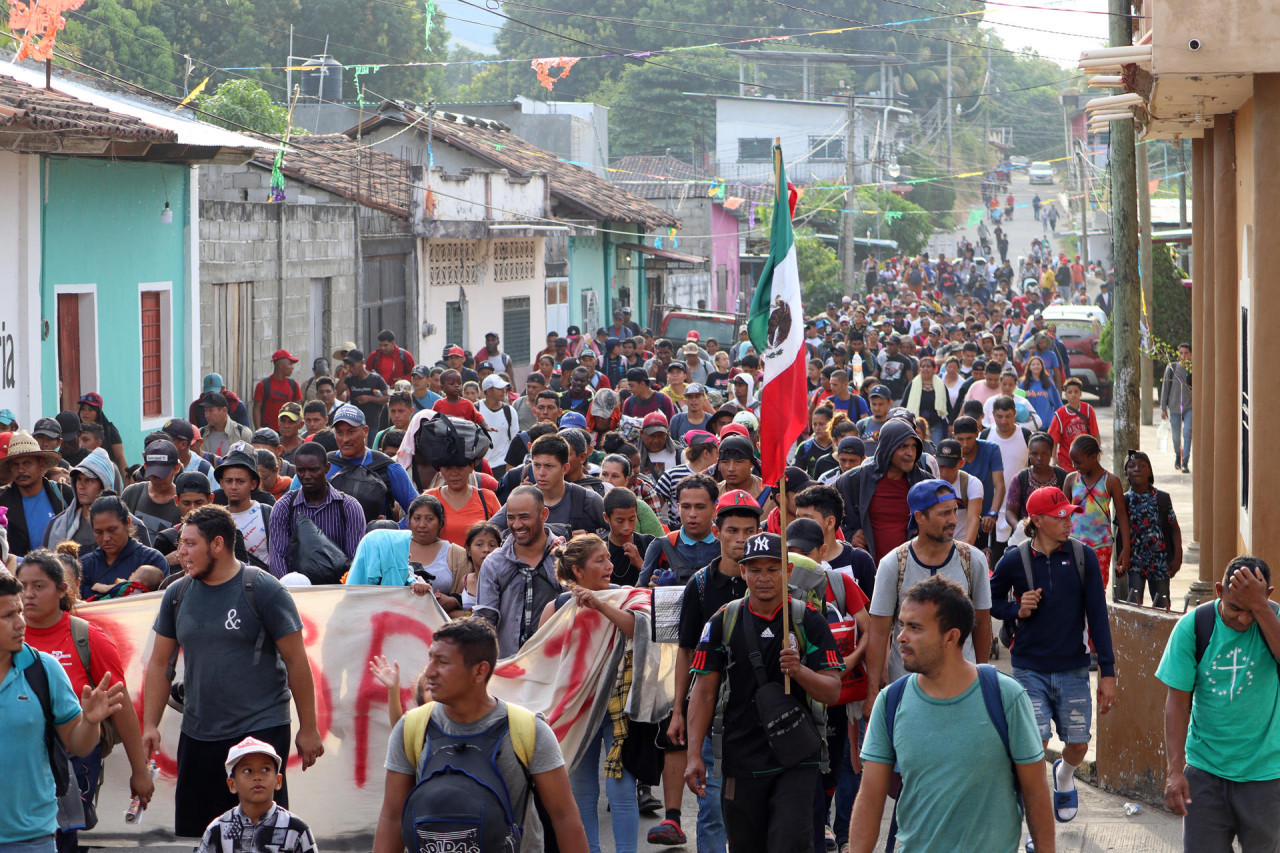 Caravana de migrantes. Foto: Reuters