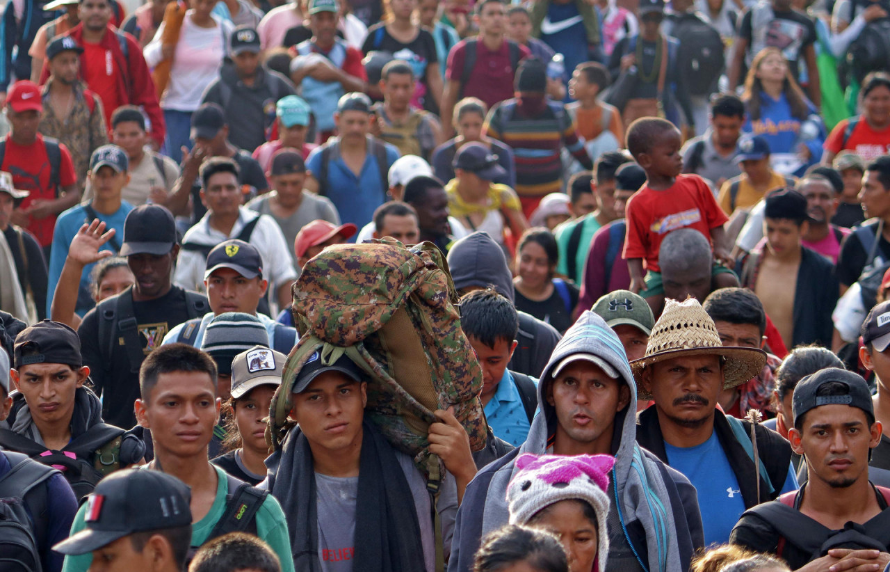 Caravana de migrantes. Foto: Reuters