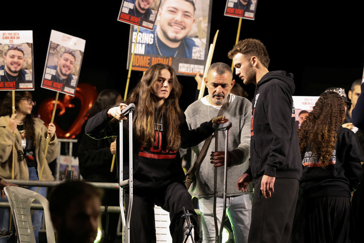 Maya e Itay Regev, rehenes israelíes liberados. Foto: Reuters.