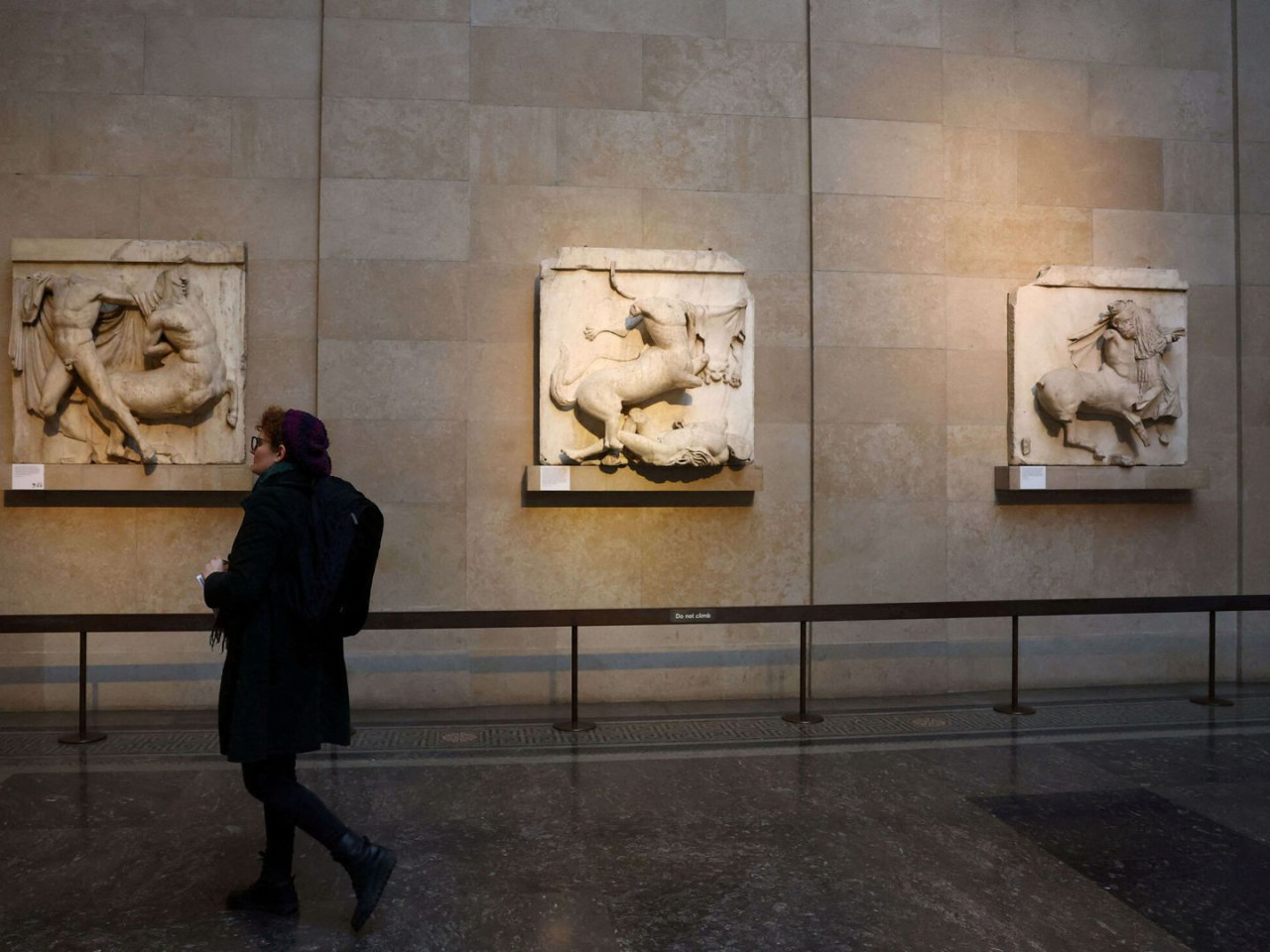 Mármoles del Partenón exhibidos en el Museo Británico. Foto: Reuters