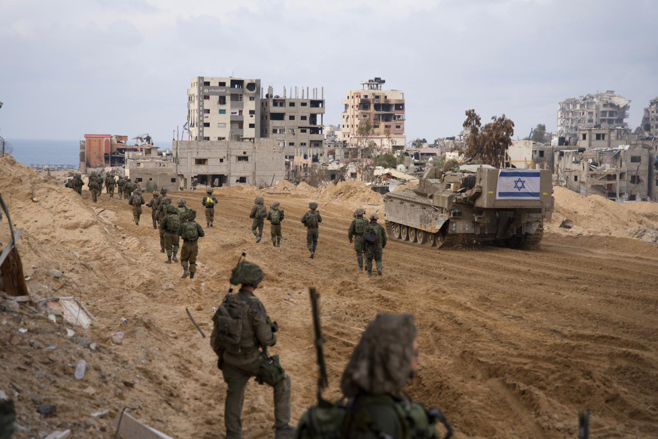 Soldados israelíes en la Franja de Gaza; guerra Israel-Hamás: Foto: X @idfonline