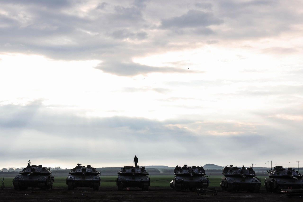 Tanques del Ejército de Israel en Gaza. Foto: EFE.