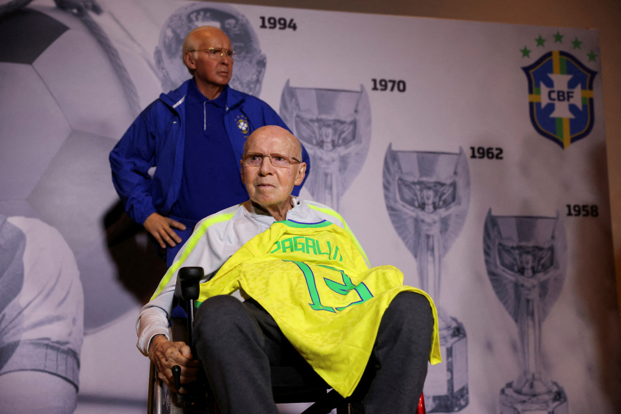 Mário Jorge Lobo Zagallo, exfutbolista y exentrenador de Brasil. Foto: Reuters.