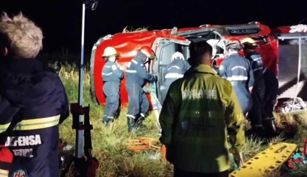 Tragedia en la Costa Atlántica. Foto: Defensa Civil Necochea