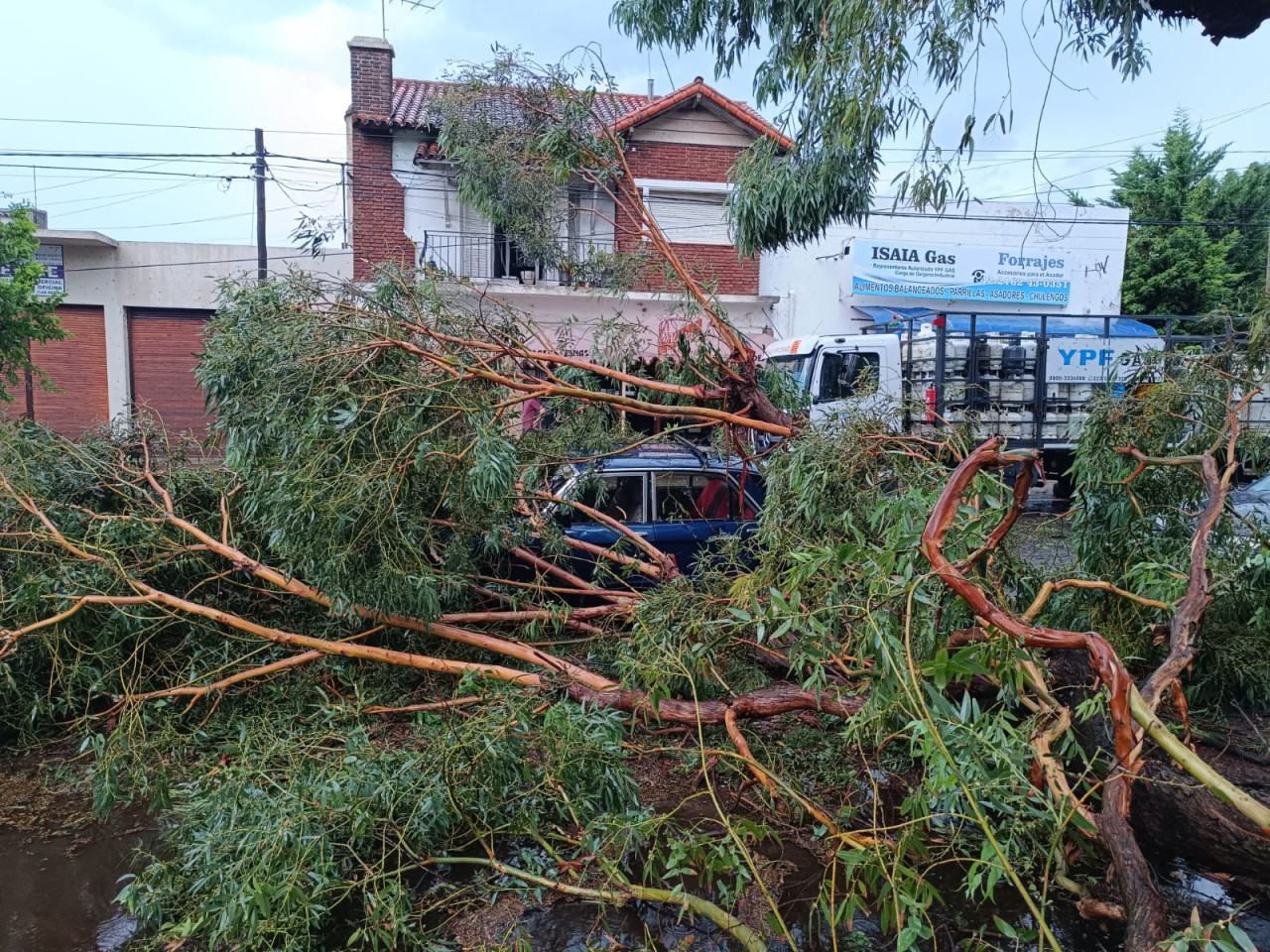 Temporal en Miramar. Foto: NA.