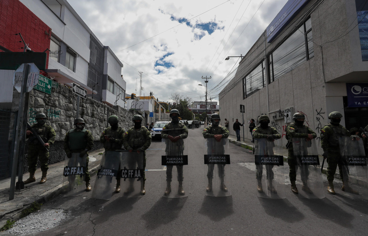 Ecuador militarizada por las protestas. Foto: EFE