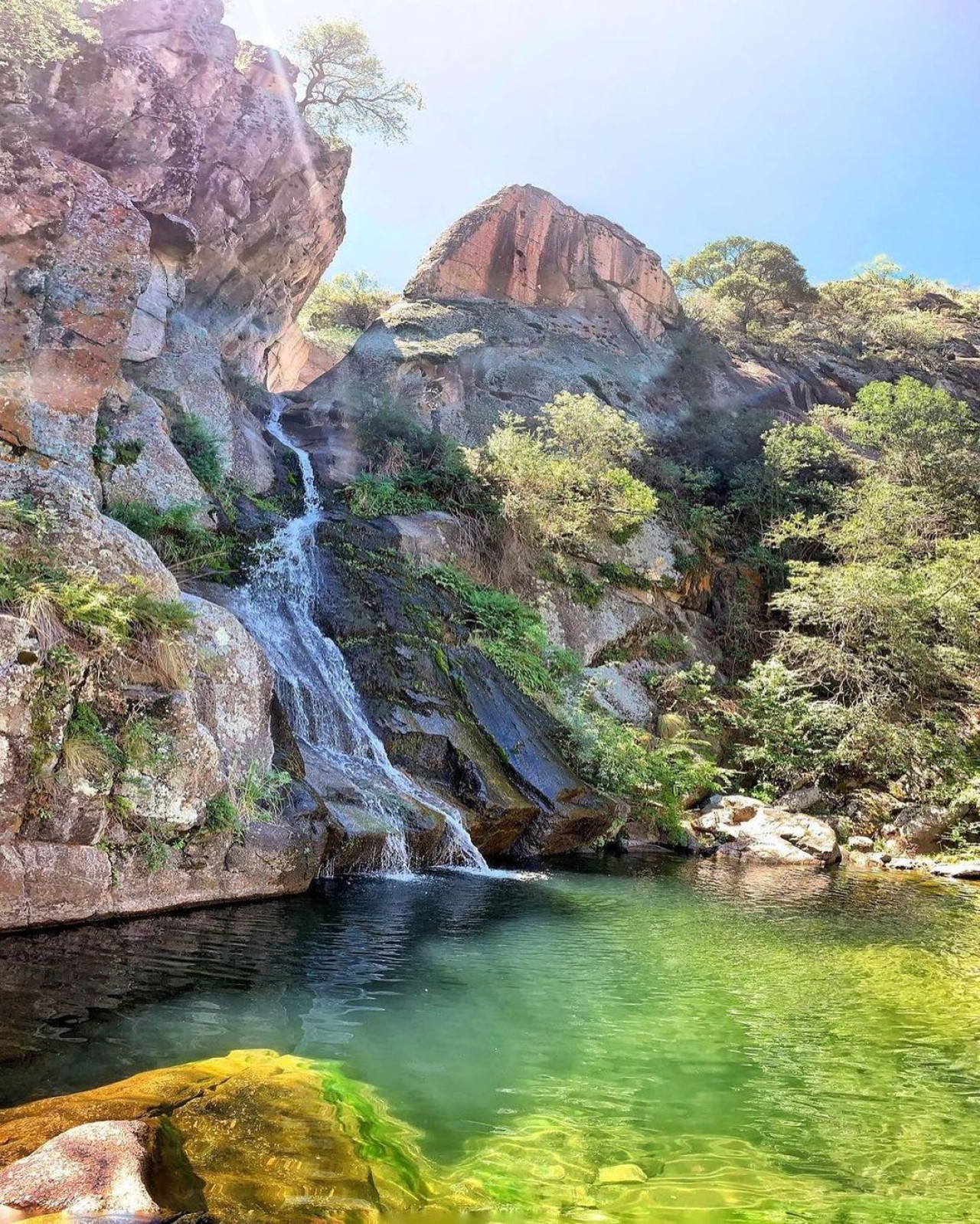 Salto de la Moneda, San Luis. Foto Instagram @viajando.arg.