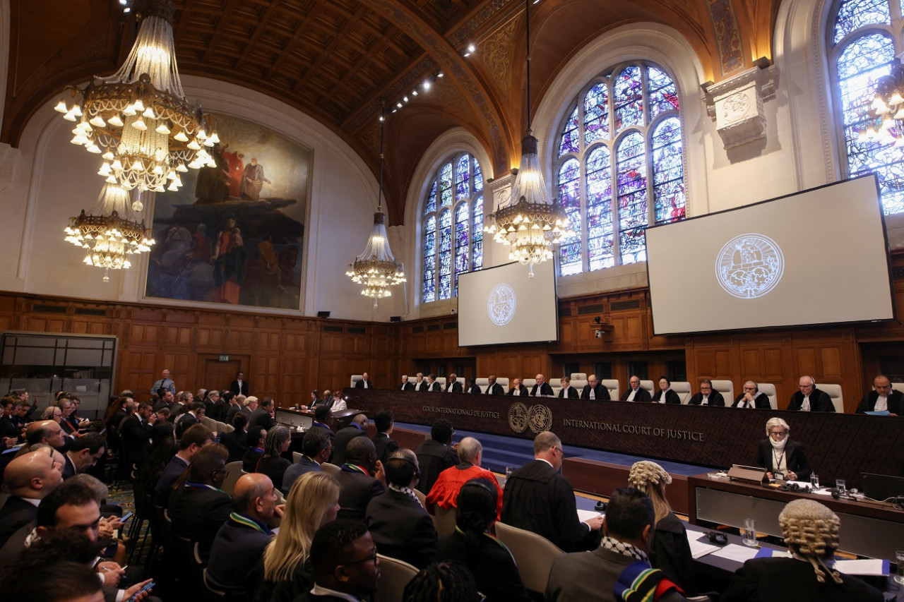 Denuncia de Sudáfrica contra Israel ante la CIJ. Foto: Reuters