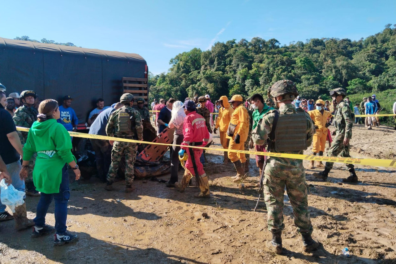 Alud en Colombia. Foto: EFE