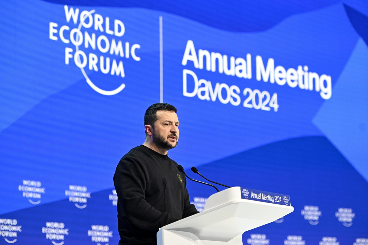 Volodimir Zelenski en Davos. Foto: EFE.