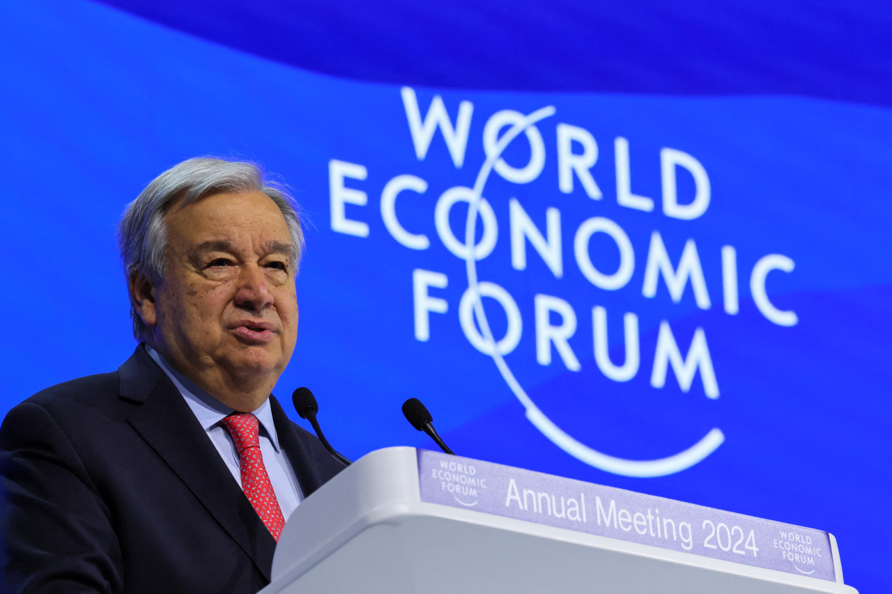 António Guterres, Foro de Davos. Foto: Reuters.