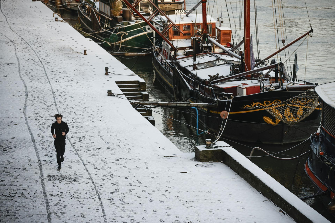 Nieve en el norte de Francia. Foto: EFE.