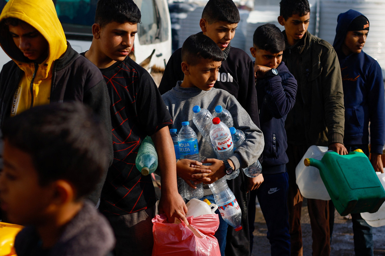 Niños en el conflicto en la Franja de Gaza. Foto: REUTERS.