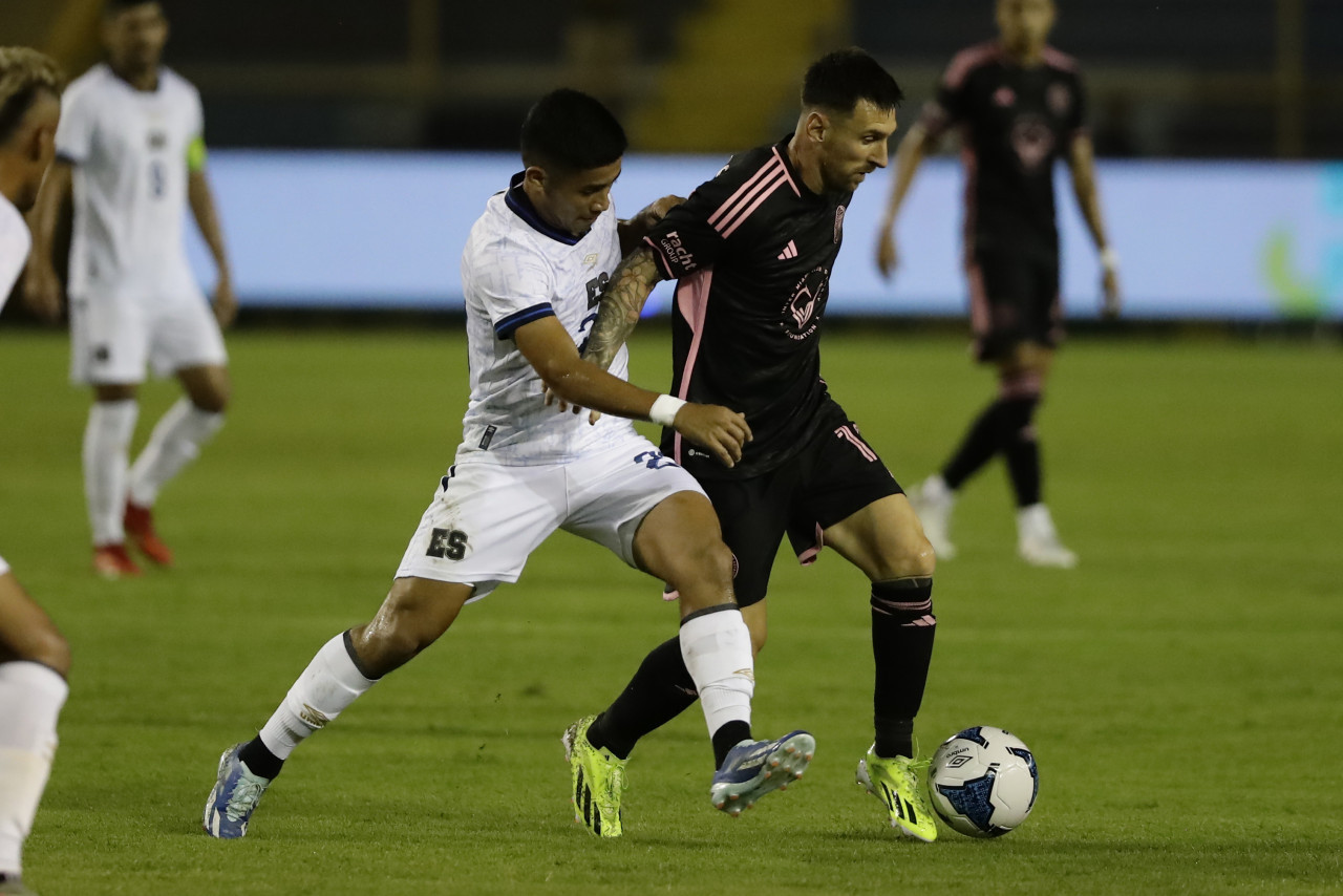 Lionel Messi en el Inter Miami vs Selección de El Salvador. Foto: EFE