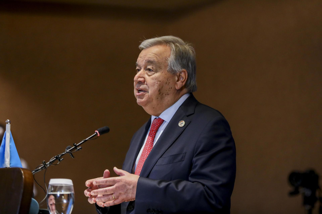 Antonio Guterres en la Tercera Cumbre del Sur para el Grupo de los 77 (G-77) y China en Kampala. EFE