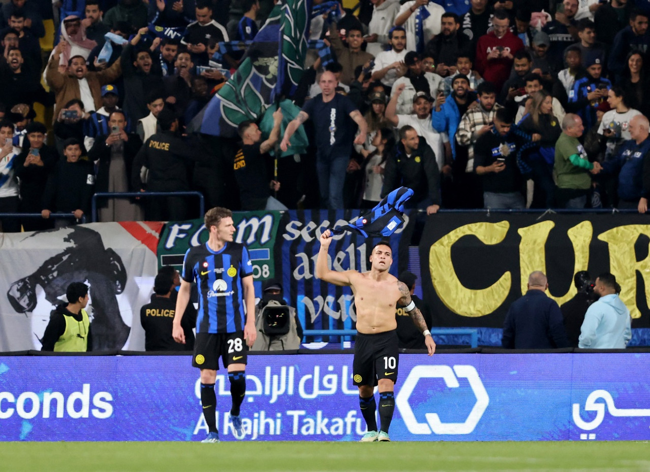 Lautaro Martínez, el héroe ante Napoli. Foto: Reuters