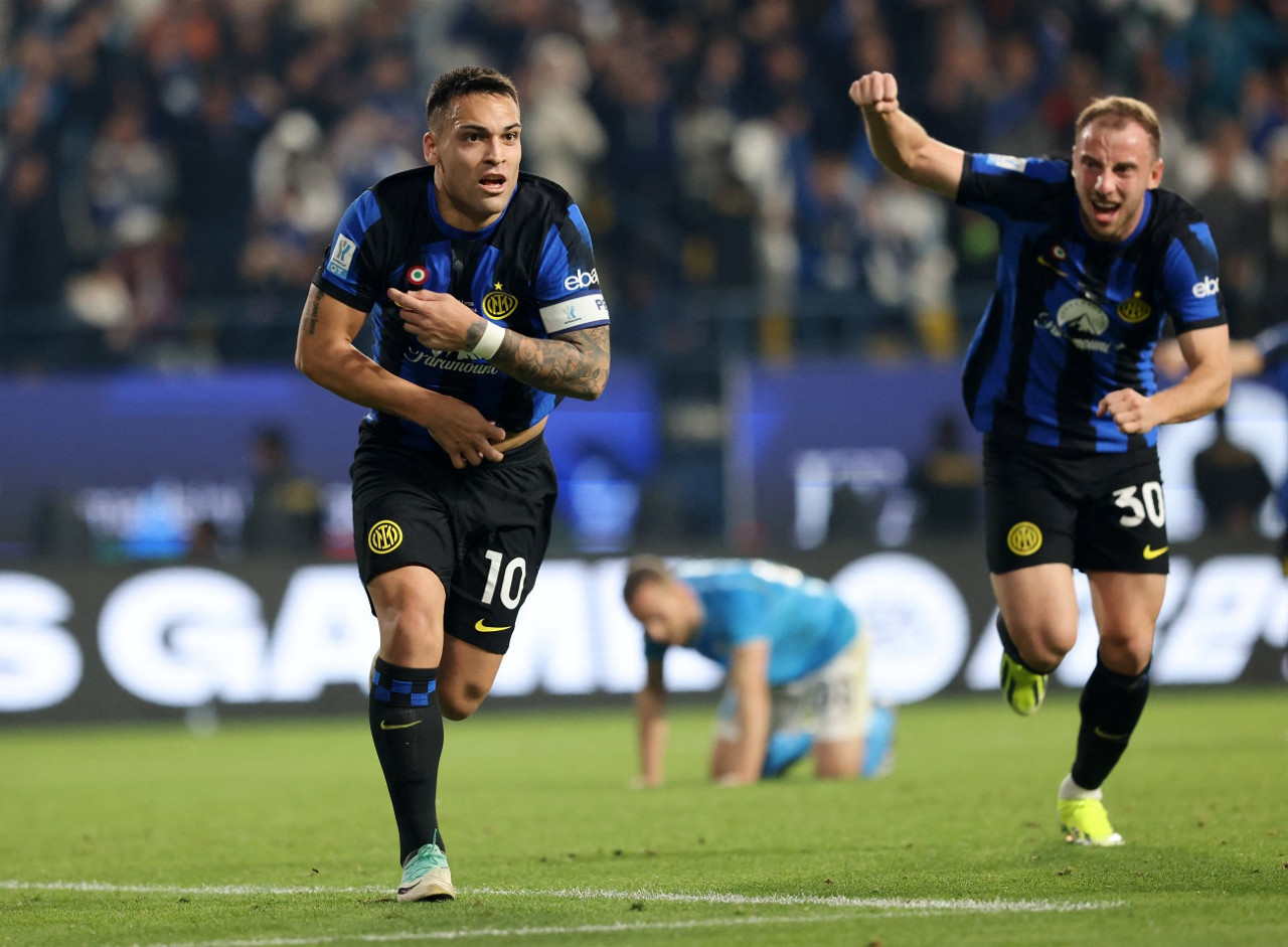 Lautaro Martínez, el héroe ante Napoli. Foto: Reuters