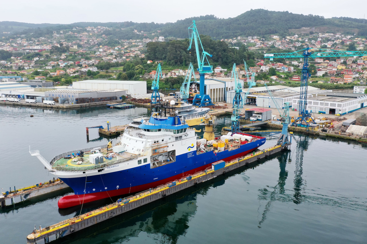 El barco Falkor del  Schmidt Ocean Institute. Foto:  Schmidt Ocean Institute