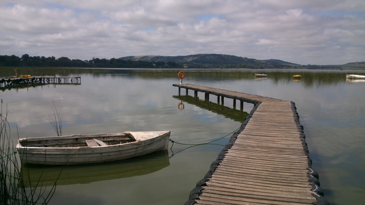 Laguna en Balcarce. Foto: X