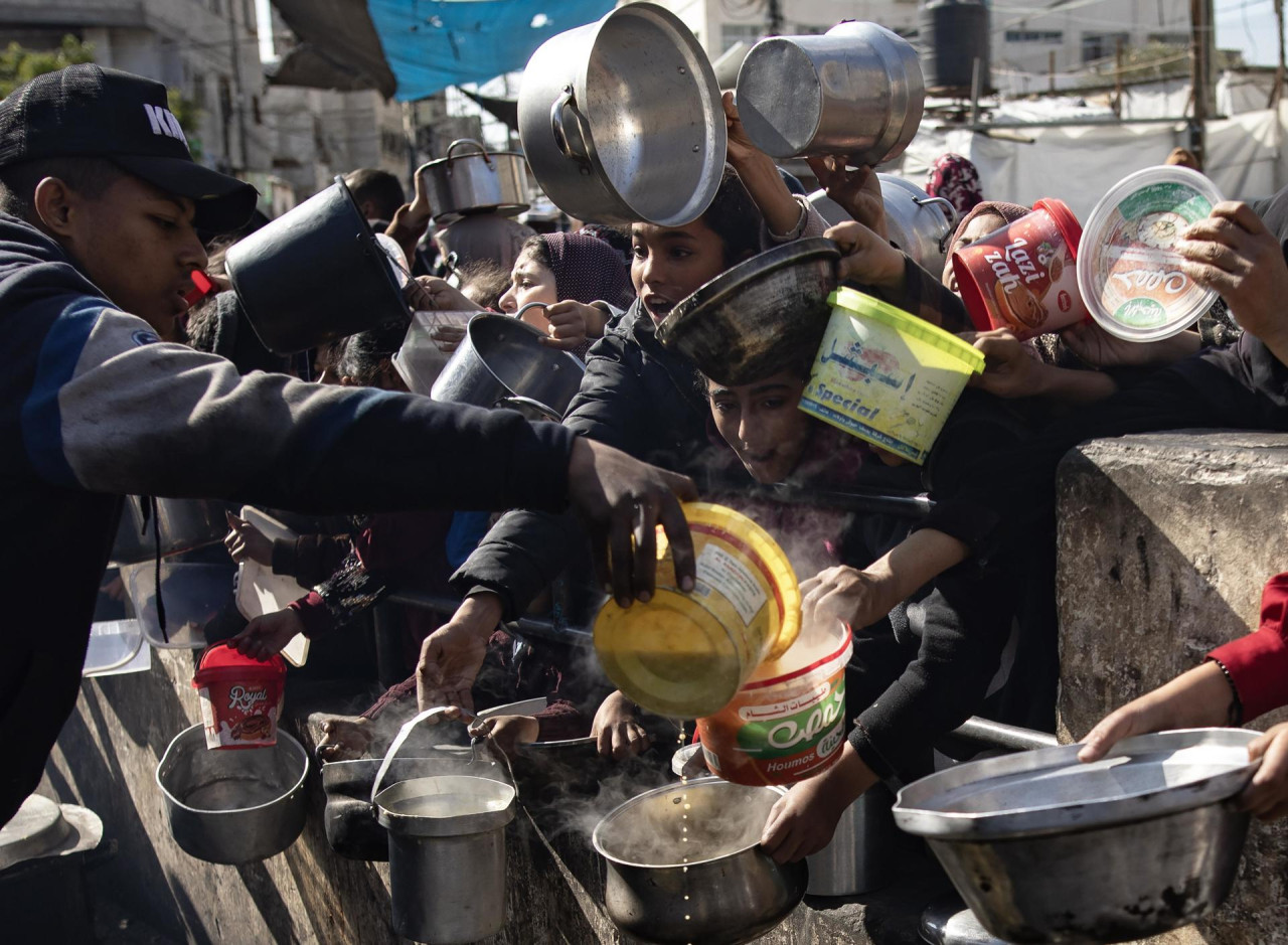 Hambruna en Gaza. Foto: EFE.