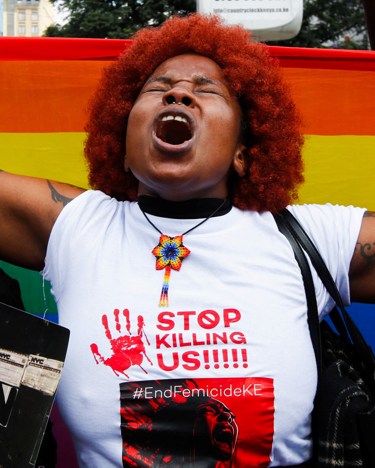 Marcha en Kenia contra la violencia de género y los femicidios. Foto: REUTERS.