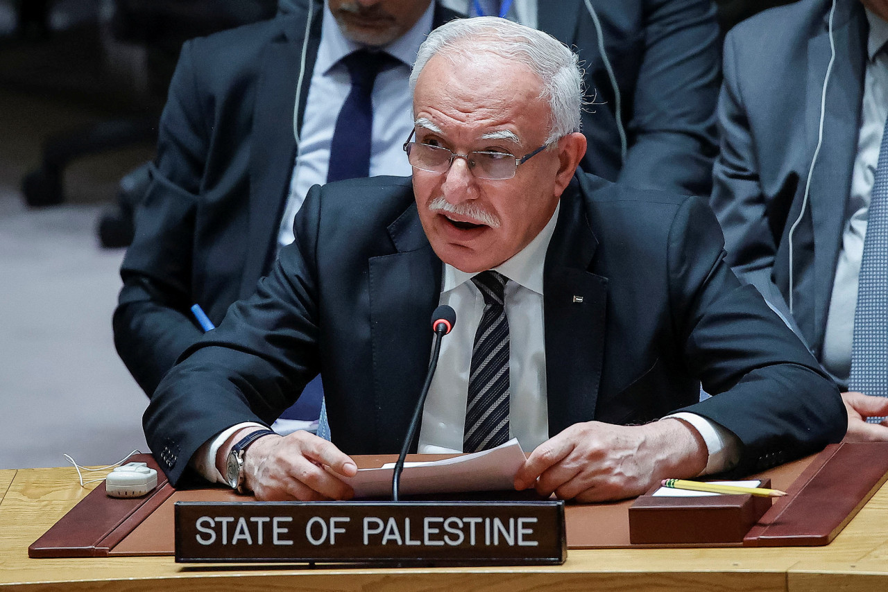 Riyad al Maliki, ministro de Asuntos Exteriores de la Autoridad Nacional Palestina. Foto: REUTERS.