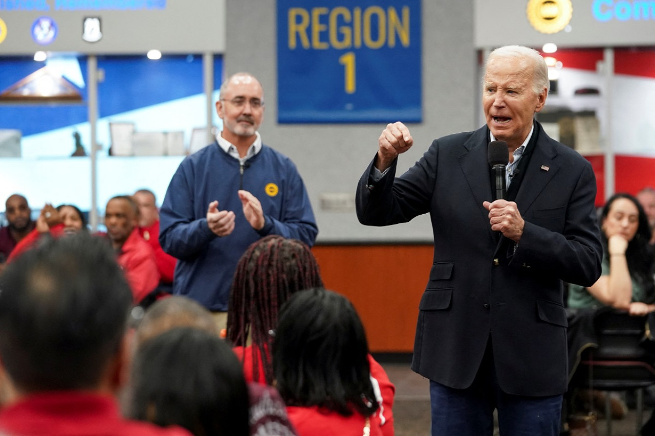 Joe Biden en Detroit. Foto: Reuters.