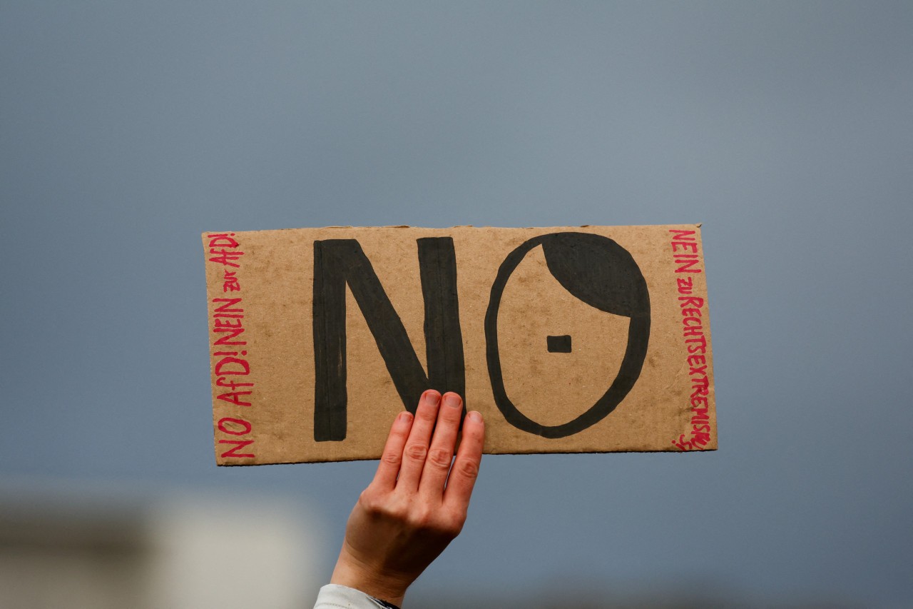 Movilizaciones contra la derecha en Alemania. Foto: Reuters.