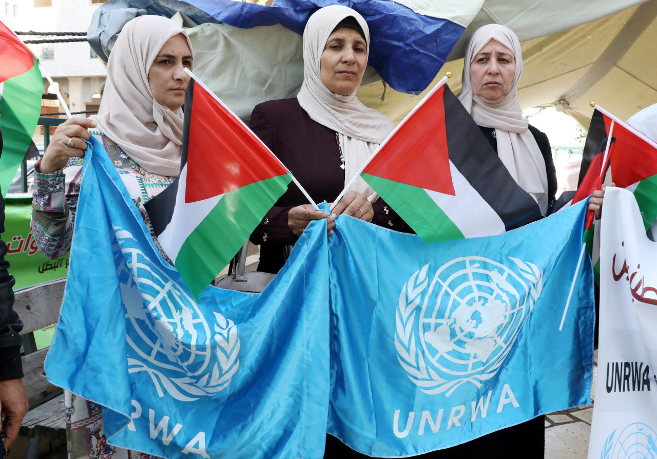 Refugiados de Naciones Unidas para los refugiados palestinos (UNRWA). Foto: EFE