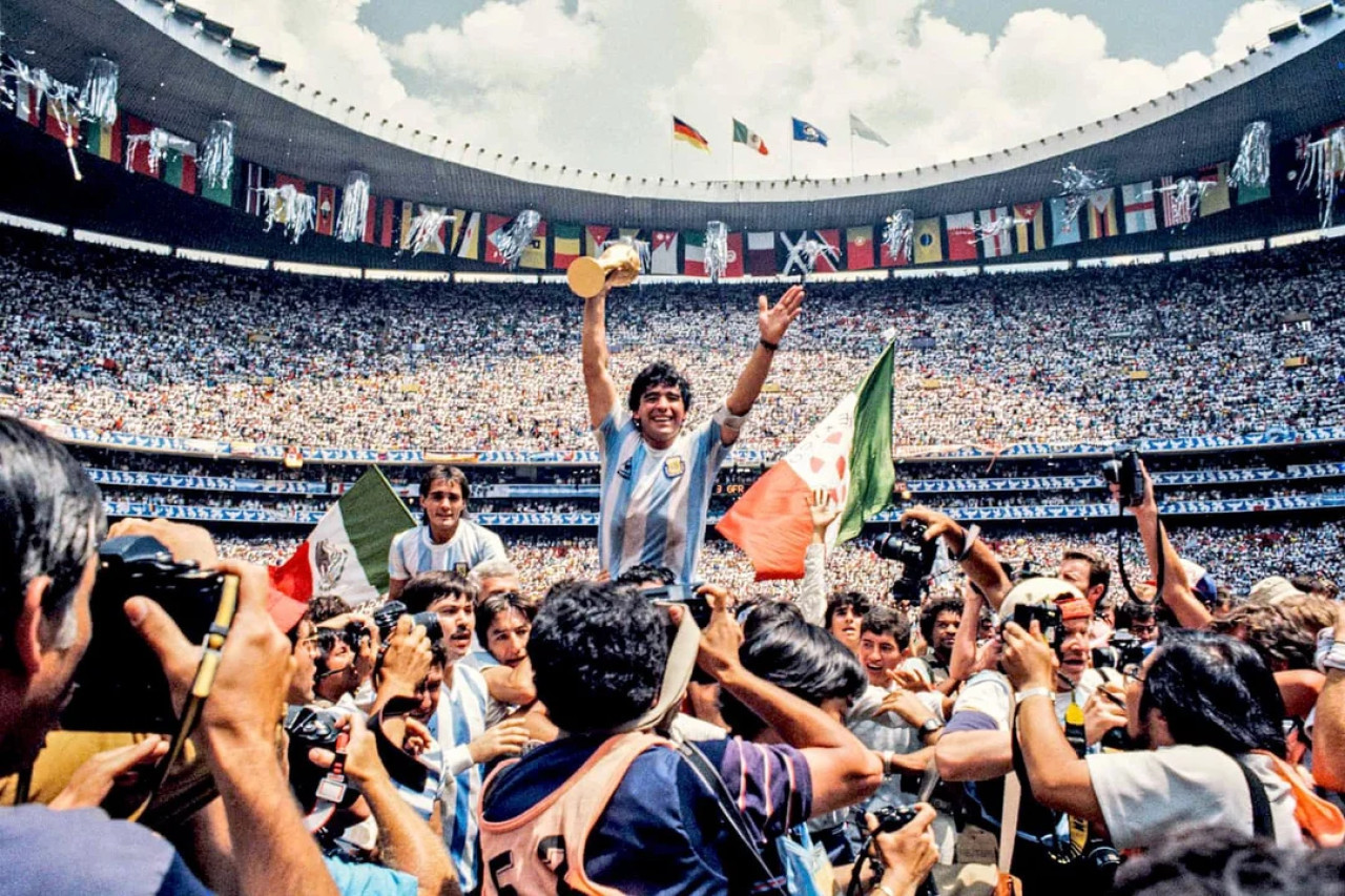 La final del Mundial de 1986 fue en el Estadio Azteca. Foto: NA