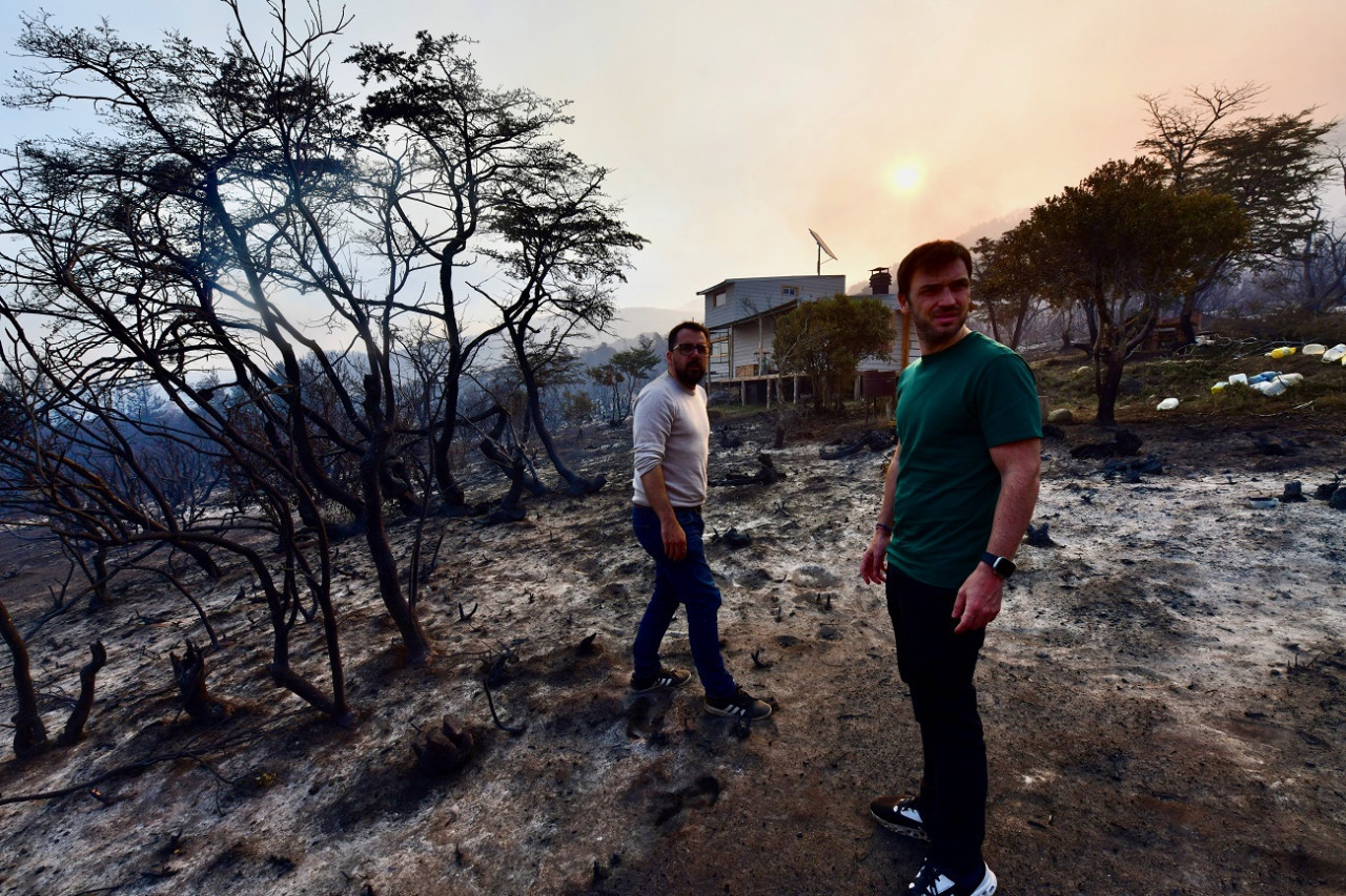 Incendio en Los Alerces. Foto: Télam